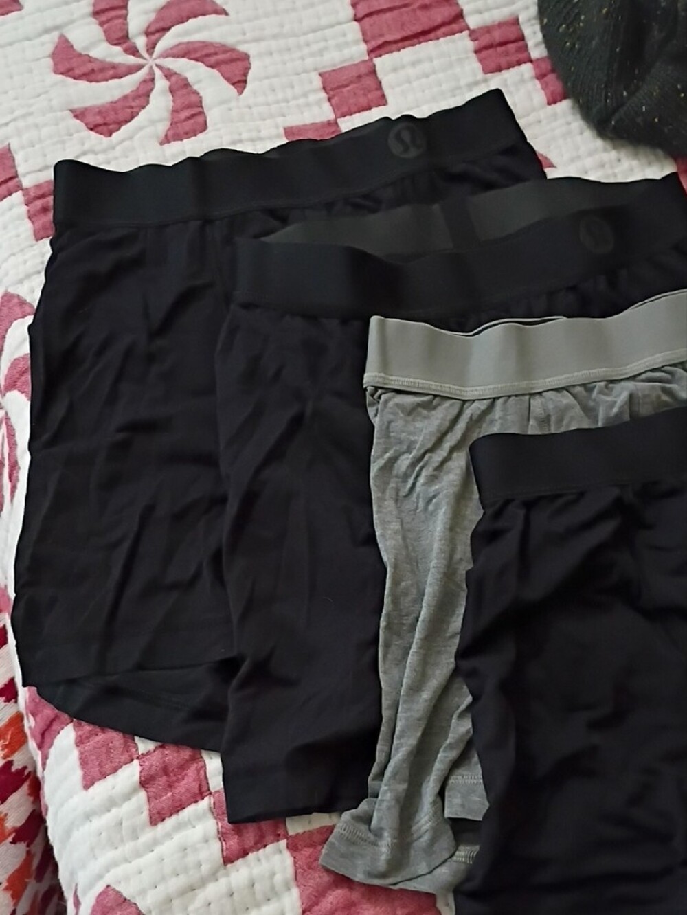 lululemon athletica Black and Gray Men’s Boxer Briefs Lot of 4 - Picture 2 of 3
